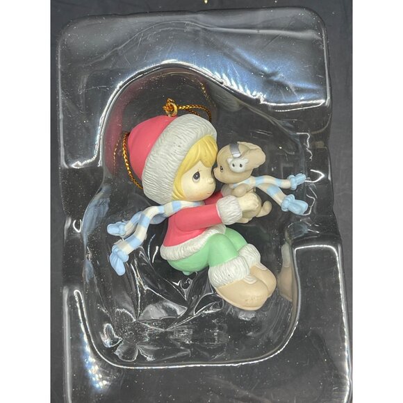 NIB Vtg. Enesco  Set of 4 Precious Moments Holiday Expressions Christmas Ornamen - Picture 7 of 16